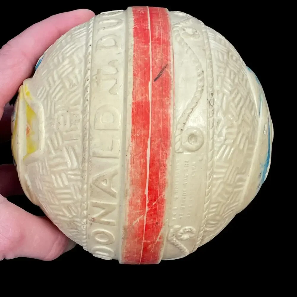 Vintage Walt Disney Donald Duck Rubber Ball Sun Rubber MCM 1960s Toy Rare READ